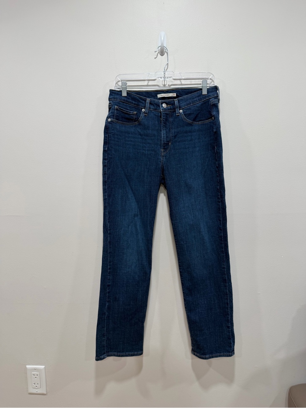 Levi’s Classic Straight Jeans Women’s Medium Wash Stretch Denim 30 - Picture 2 of 8
